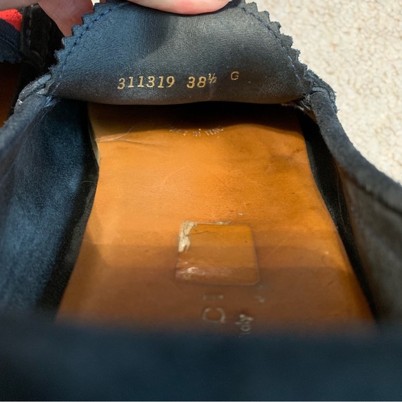 Gucci moccasins drivers loafers blue/red women’s size 38 1/2 - Picture 12 of 16